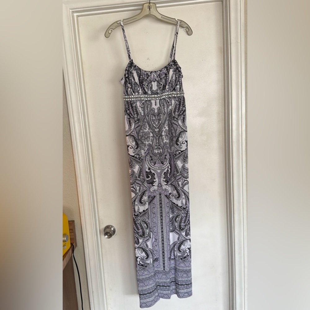 INC 💵 Empire Waist Maxi Dress Multi-Colored Size  M